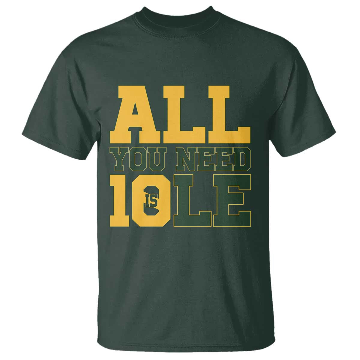 All You Need is Love T Shirt Retro Jordan GB Football Lover Fan Gift TS10 Dark Forest Green Print Your Wear