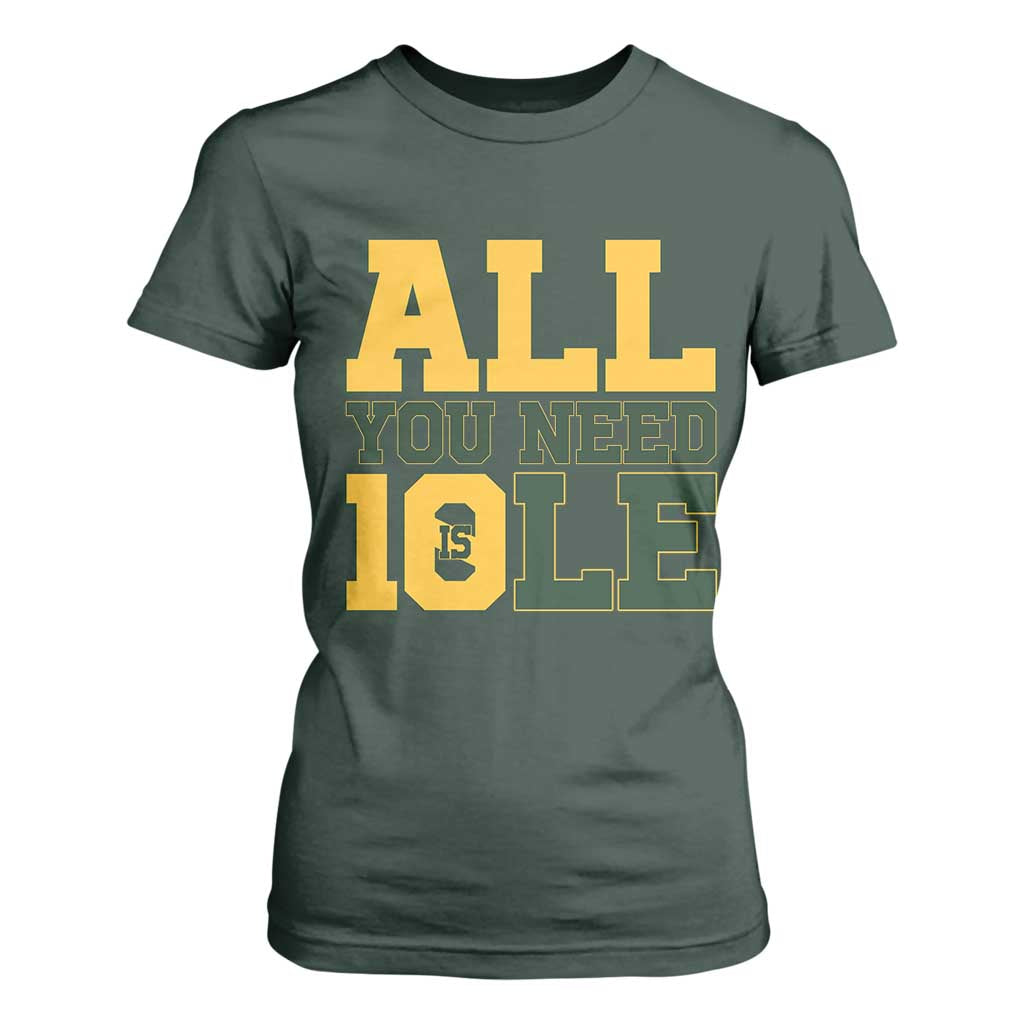 All You Need is Love T Shirt For Women Retro Jordan GB Football Lover Fan Gift TS10 Dark Forest Green Print Your Wear