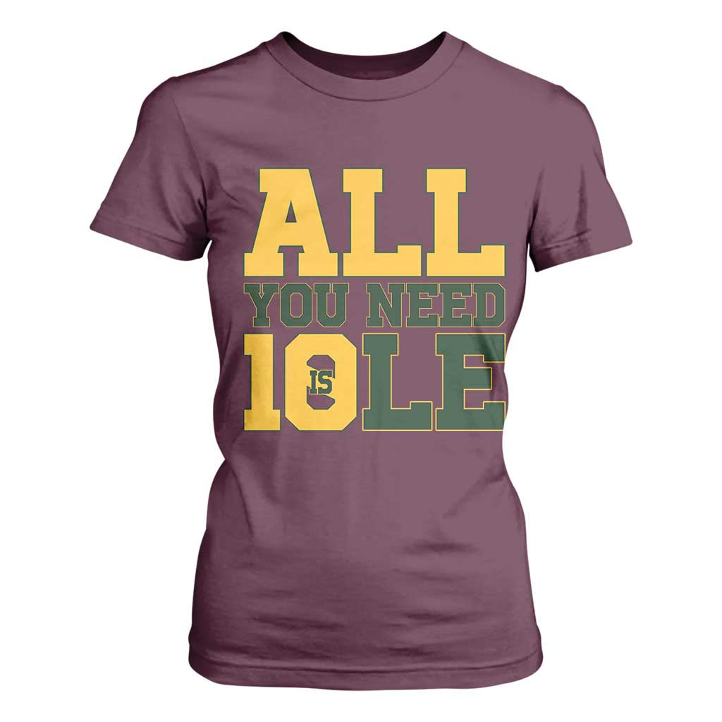 All You Need is Love T Shirt For Women Retro Jordan GB Football Lover Fan Gift TS10 Maroon Print Your Wear