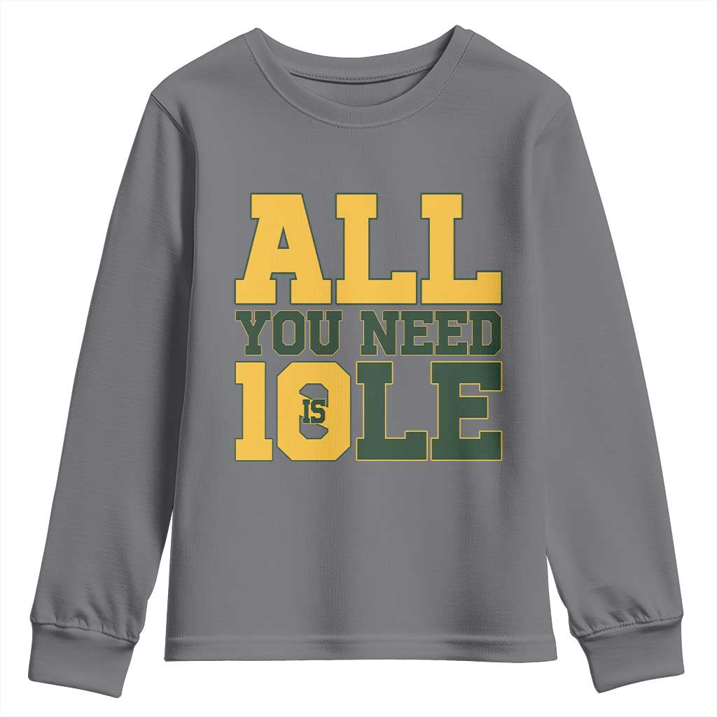 All You Need is Love Youth Sweatshirt Retro Jordan GB Football Lover Fan Gift TS10 Charcoal Print Your Wear