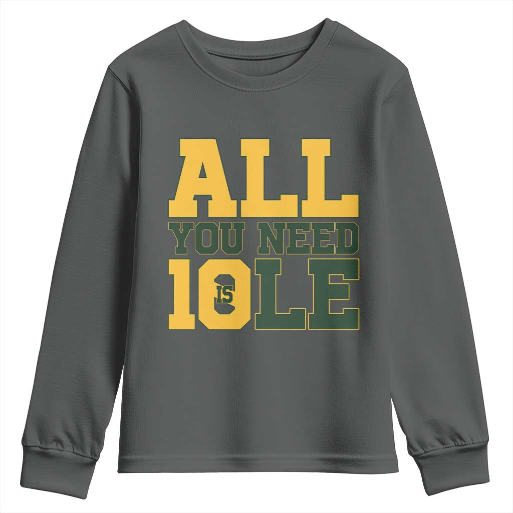 All You Need is Love Youth Sweatshirt Retro Jordan GB Football Lover Fan Gift TS10 Dark Heather Print Your Wear