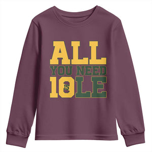 All You Need is Love Youth Sweatshirt Retro Jordan GB Football Lover Fan Gift TS10 Maroon Print Your Wear
