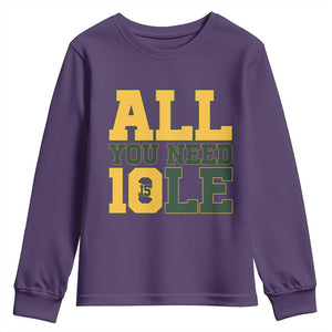All You Need is Love Youth Sweatshirt Retro Jordan GB Football Lover Fan Gift TS10 Purple Print Your Wear