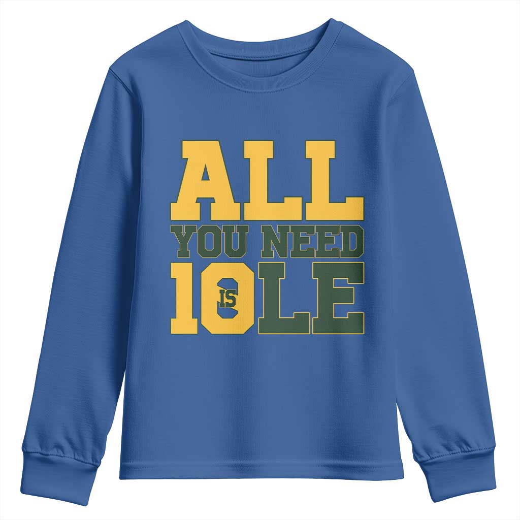 All You Need is Love Youth Sweatshirt Retro Jordan GB Football Lover Fan Gift TS10 Royal Blue Print Your Wear