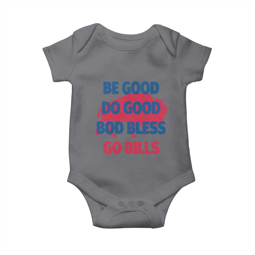 Football Lovers Baby Onesie Game Day Be Good Do Good God Bless Go BFB TS10 Charcoal Print Your Wear