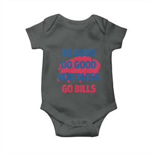 Football Lovers Baby Onesie Game Day Be Good Do Good God Bless Go BFB TS10 Dark Heather Print Your Wear