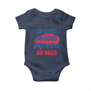 Football Lovers Baby Onesie Game Day Be Good Do Good God Bless Go BFB TS10 Navy Print Your Wear