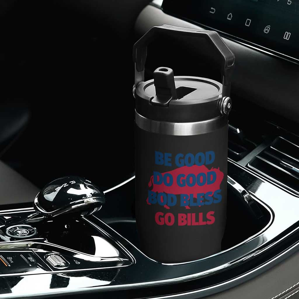 Football Lovers Flip Straw Tumbler Game Day Be Good Do Good God Bless Go BFB TS10 Print Your Wear