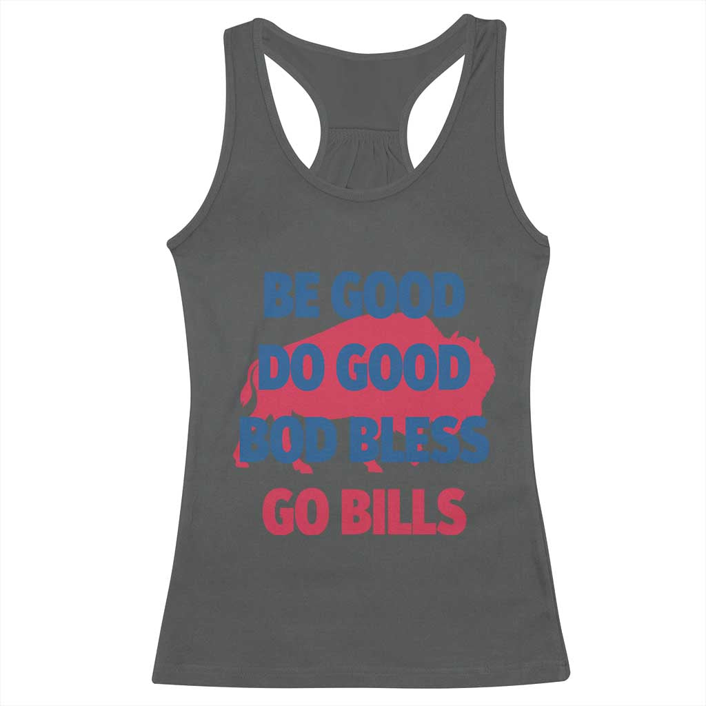 Football Lovers Racerback Tank Top Game Day Be Good Do Good God Bless Go BFB TS10 Dark Heather Print Your Wear