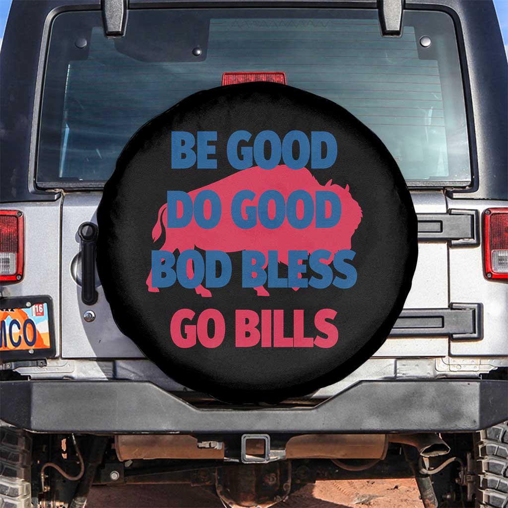 Football Lovers Spare Tire Cover Game Day Be Good Do Good God Bless Go BFB TS10 No hole Black Print Your Wear