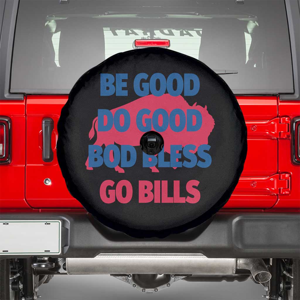 Football Lovers Spare Tire Cover Game Day Be Good Do Good God Bless Go BFB TS10 Black Print Your Wear
