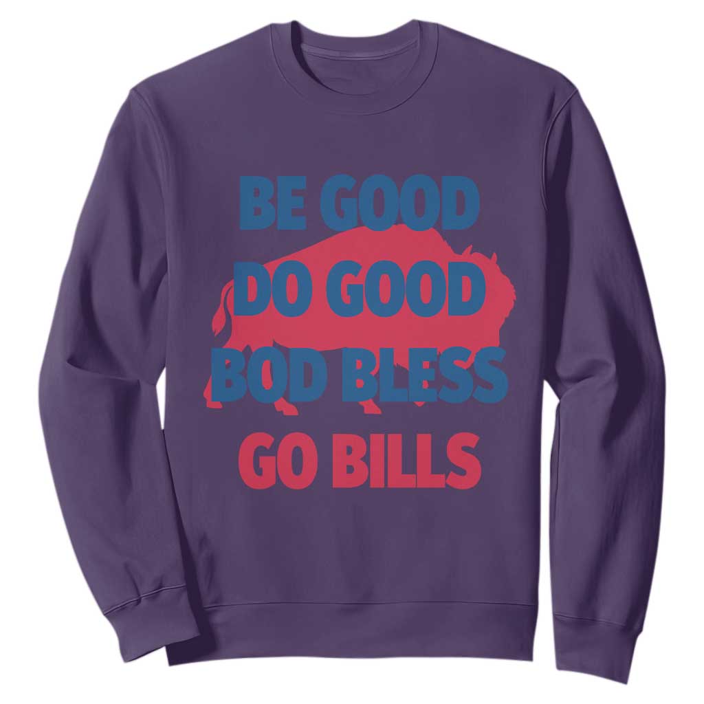 Football Lovers Sweatshirt Game Day Be Good Do Good God Bless Go BFB TS10 Purple Print Your Wear