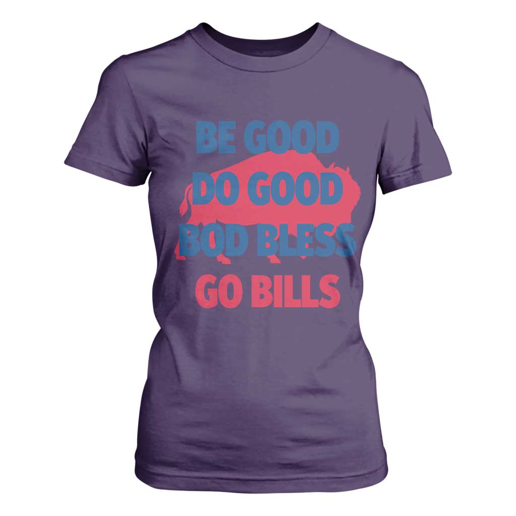 Football Lovers T Shirt For Women Game Day Be Good Do Good God Bless Go BFB TS10 Purple Print Your Wear