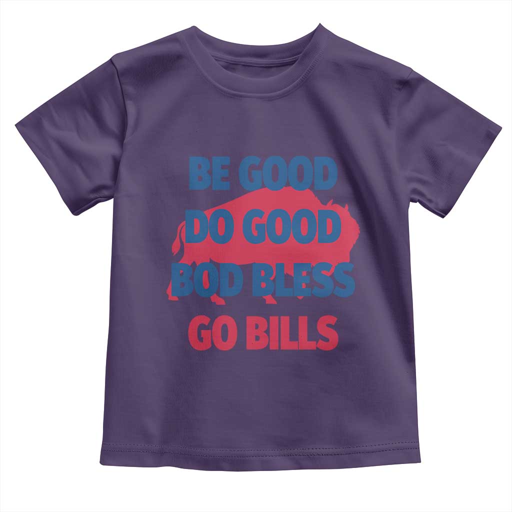 Football Lovers Toddler T Shirt Game Day Be Good Do Good God Bless Go BFB TS10 Purple Print Your Wear
