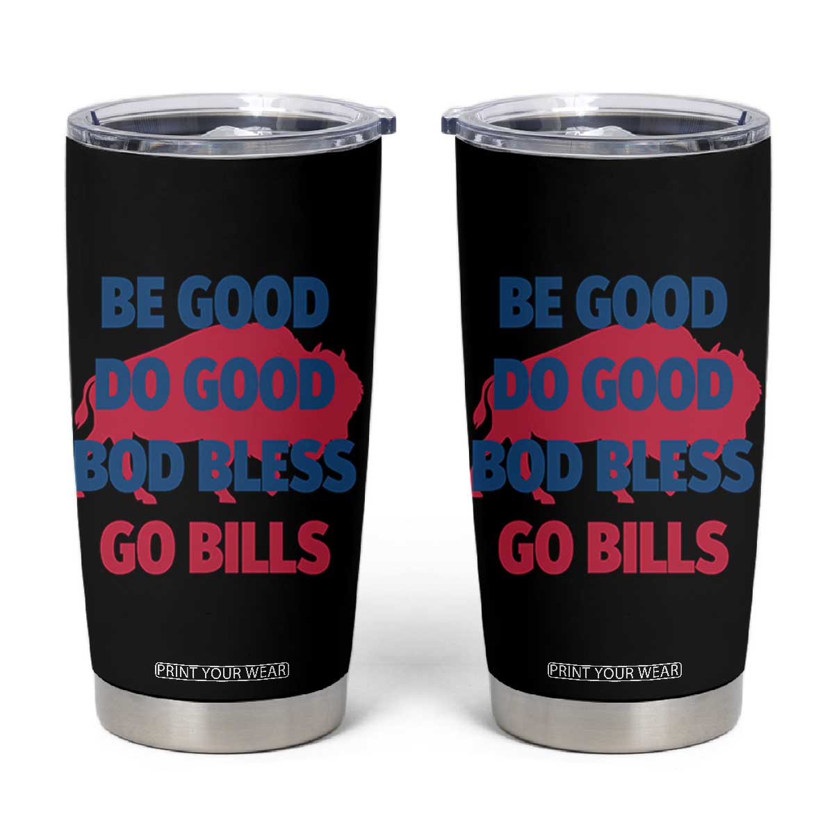 Football Lovers Tumbler Cup Game Day Be Good Do Good God Bless Go BFB TS10 Black Print Your Wear