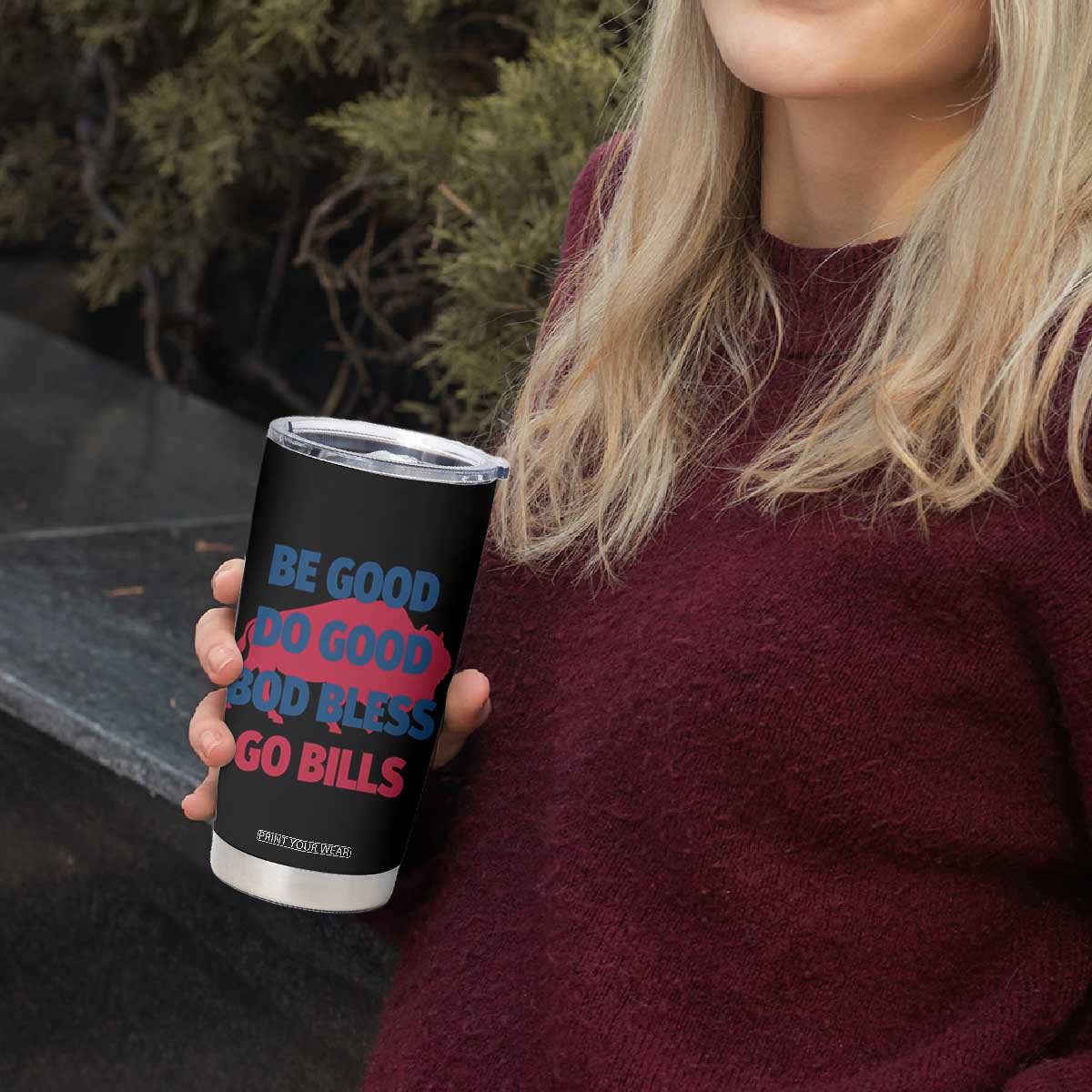 Football Lovers Tumbler Cup Game Day Be Good Do Good God Bless Go BFB TS10 Print Your Wear