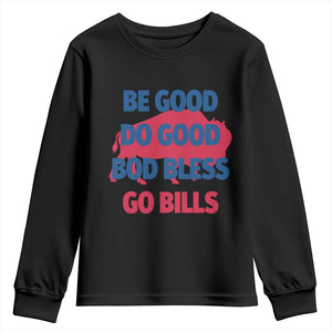 Football Lovers Youth Sweatshirt Game Day Be Good Do Good God Bless Go BFB TS10 Black Print Your Wear