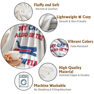 My Cat Is Also In The Meowfia Throw Blanket Cat Dad Football Lover Mafia Fan TS10 Print Your Wear