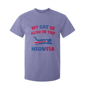 My Cat Is Also In The Meowfia T Shirt For Kid Cat Dad Football Lover Mafia Fan TS10 Violet Print Your Wear
