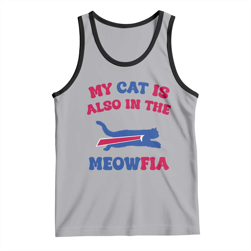 My Cat Is Also In The Meowfia Tank Top Cat Dad Football Lover Mafia Fan TS10 Athletic Heather Black Print Your Wear
