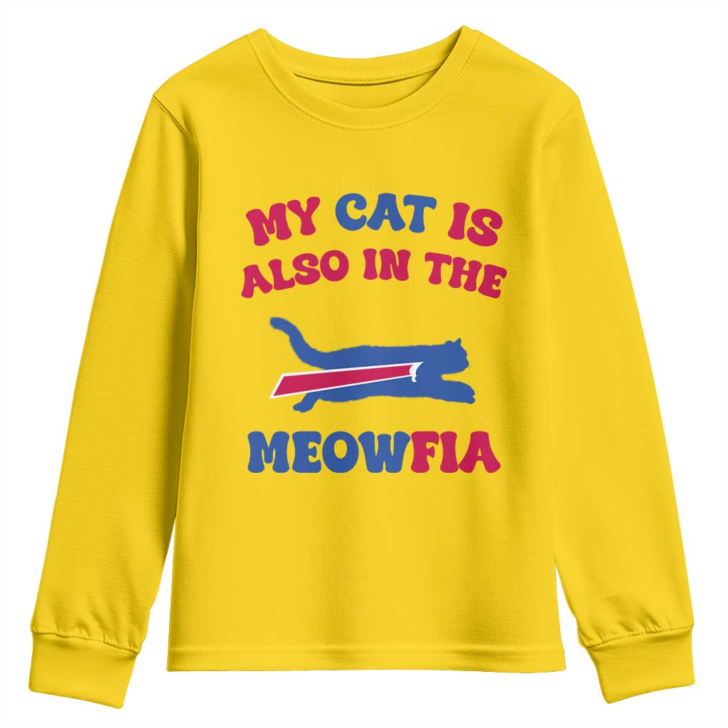 My Cat Is Also In The Meowfia Youth Sweatshirt Cat Dad Football Lover Mafia Fan TS10 Daisy Print Your Wear