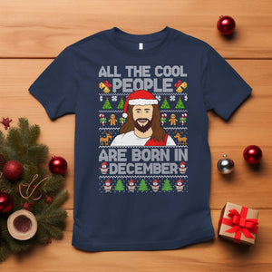 Funny Jesus Christmas December Birthday T Shirt Ugly Xmas TS10 Navy Print Your Wear