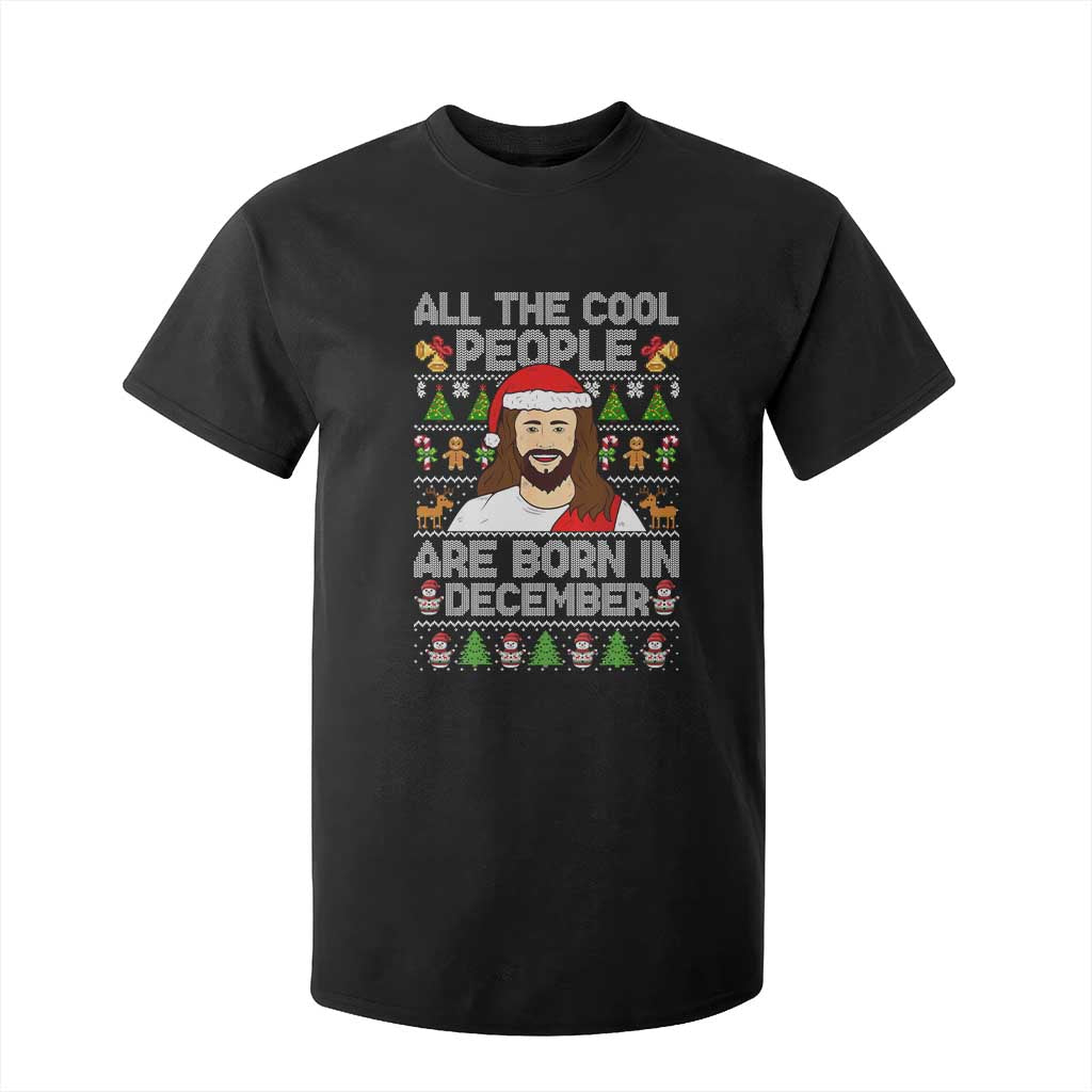 Funny Jesus Christmas December Birthday T Shirt For Kid Ugly Xmas TS10 Black Print Your Wear