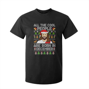 Funny Jesus Christmas December Birthday T Shirt For Kid Ugly Xmas TS10 Black Print Your Wear