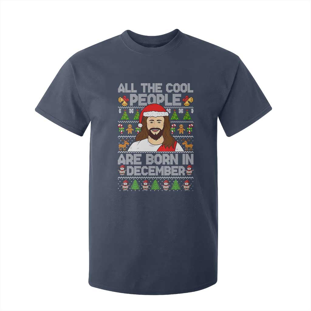Funny Jesus Christmas December Birthday T Shirt For Kid Ugly Xmas TS10 Navy Print Your Wear