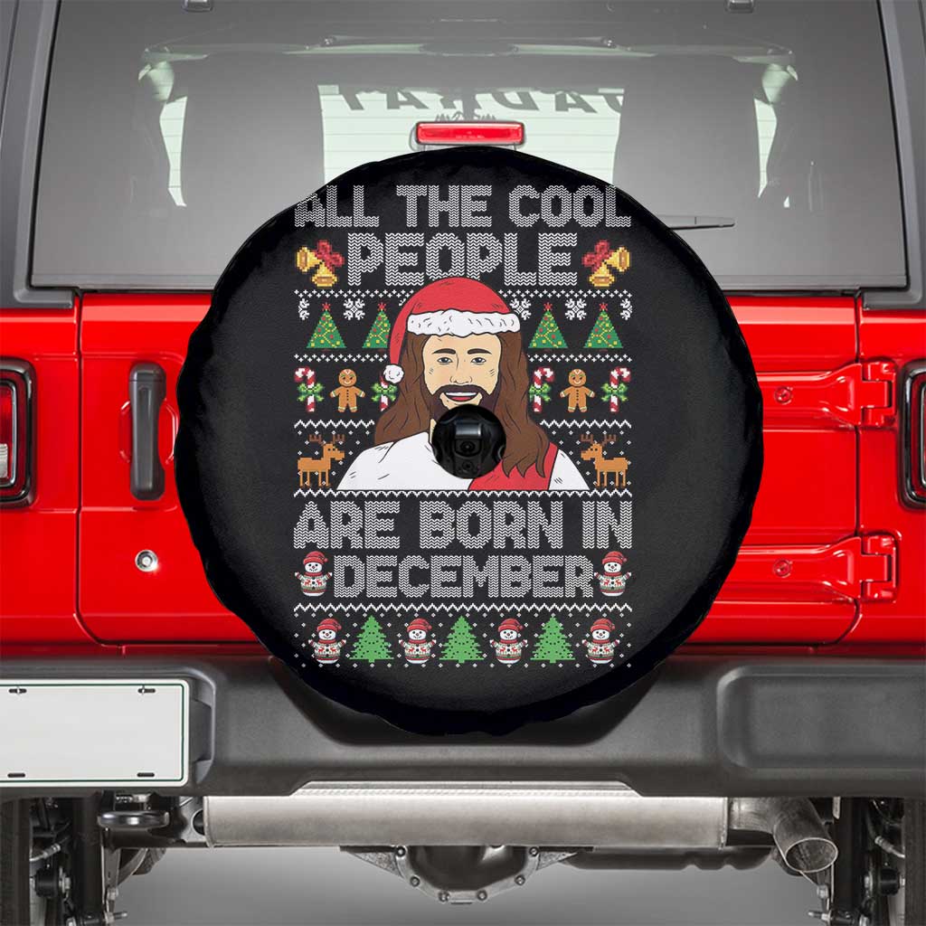 Funny Jesus Christmas December Birthday Spare Tire Cover Ugly Xmas TS10 Black Print Your Wear