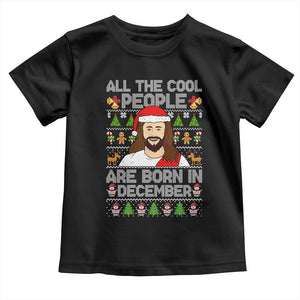Funny Jesus Christmas December Birthday Toddler T Shirt Ugly Xmas TS10 Black Print Your Wear