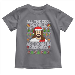 Funny Jesus Christmas December Birthday Toddler T Shirt Ugly Xmas TS10 Charcoal Print Your Wear