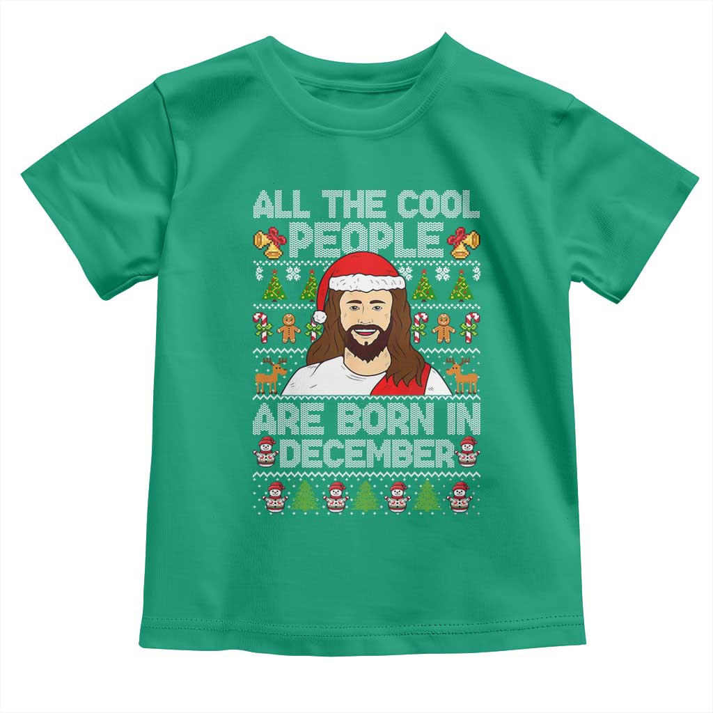Funny Jesus Christmas December Birthday Toddler T Shirt Ugly Xmas TS10 Irish Green Print Your Wear