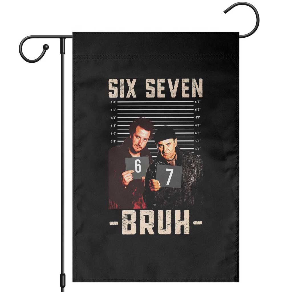 Funny 6 7 Meme Garden Flag Retro Home Christmas Movie Alone TS10 Black Print Your Wear