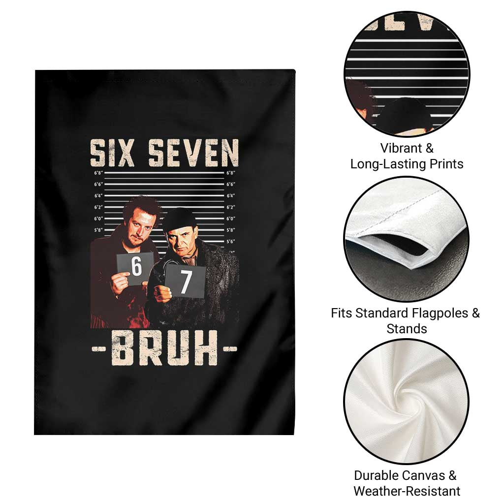 Funny 6 7 Meme Garden Flag Retro Home Christmas Movie Alone TS10 Print Your Wear