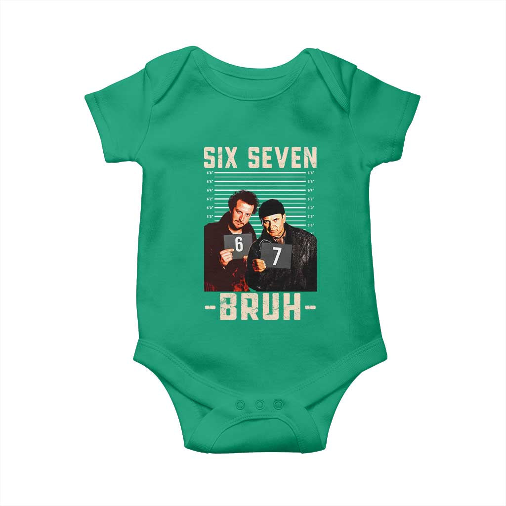 Funny 6 7 Meme Baby Onesie Retro Home Christmas Movie Alone TS10 Irish Green Print Your Wear
