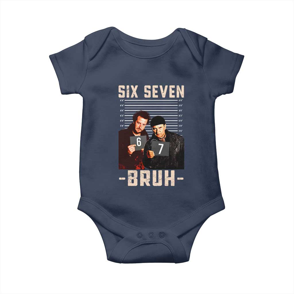 Funny 6 7 Meme Baby Onesie Retro Home Christmas Movie Alone TS10 Navy Print Your Wear