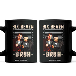 Funny 6 7 Meme Coffee Mug Retro Home Christmas Movie Alone TS10 Black Print Your Wear