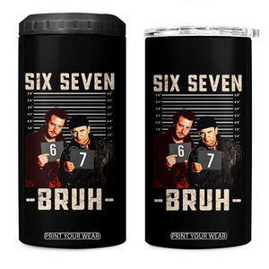 Funny 6 7 Meme 4 in 1 Can Cooler Tumbler Retro Home Christmas Movie Alone TS10 One Size: 16 oz Black Print Your Wear