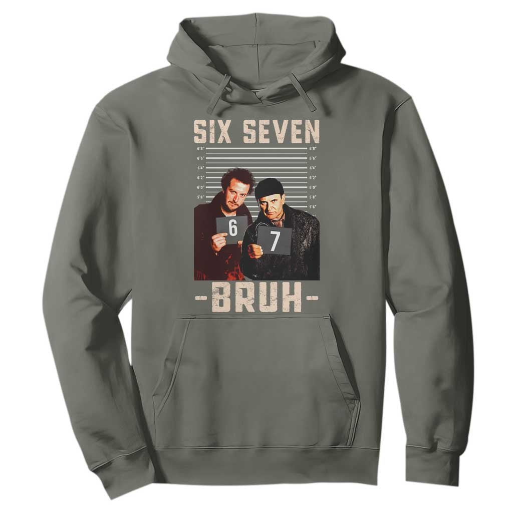 Funny 6 7 Meme Hoodie Retro Home Christmas Movie Alone TS10 Military Green Print Your Wear