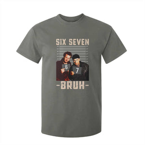 Funny 6 7 Meme T Shirt For Kid Retro Home Christmas Movie Alone TS10 Military Green Print Your Wear