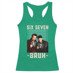 Funny 6 7 Meme Racerback Tank Top Retro Home Christmas Movie Alone TS10 Irish Green Print Your Wear