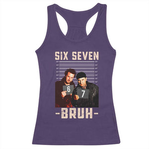 Funny 6 7 Meme Racerback Tank Top Retro Home Christmas Movie Alone TS10 Purple Print Your Wear