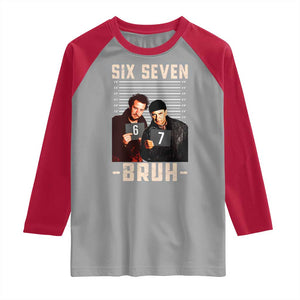 Funny 6 7 Meme Raglan Shirt Retro Home Christmas Movie Alone TS10 Sport Gray Red Print Your Wear