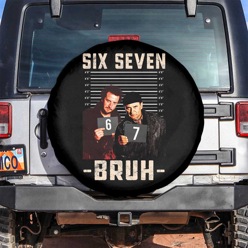 Funny 6 7 Meme Spare Tire Cover Retro Home Christmas Movie Alone TS10 No hole Black Print Your Wear