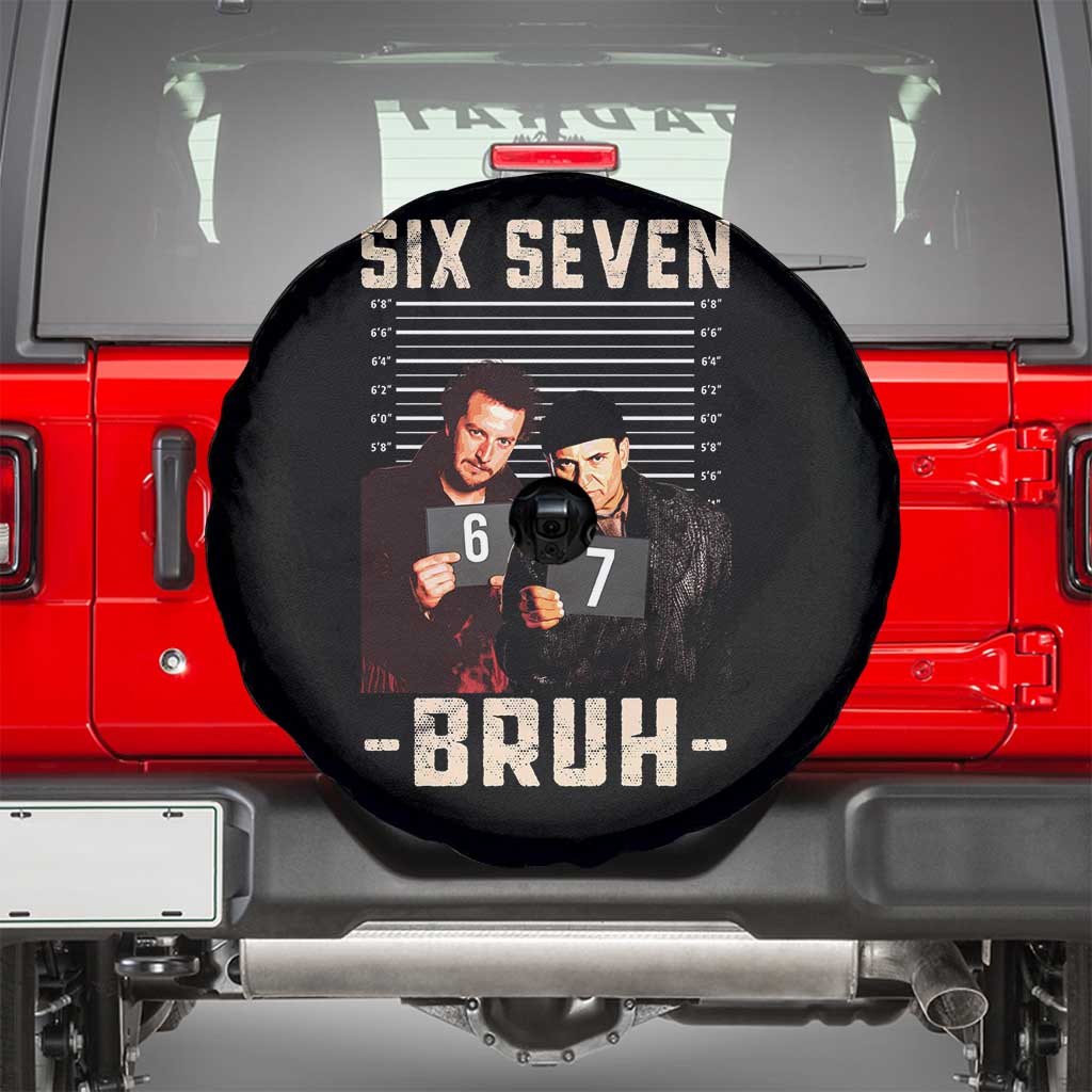 Funny 6 7 Meme Spare Tire Cover Retro Home Christmas Movie Alone TS10 Black Print Your Wear