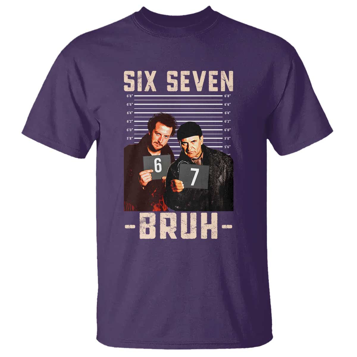 Funny 6 7 Meme T Shirt Retro Home Christmas Movie Alone TS10 Purple Print Your Wear