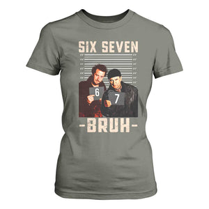 Funny 6 7 Meme T Shirt For Women Retro Home Christmas Movie Alone TS10 Military Green Print Your Wear