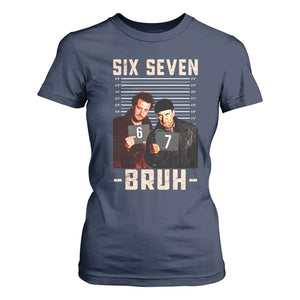 Funny 6 7 Meme T Shirt For Women Retro Home Christmas Movie Alone TS10 Navy Print Your Wear