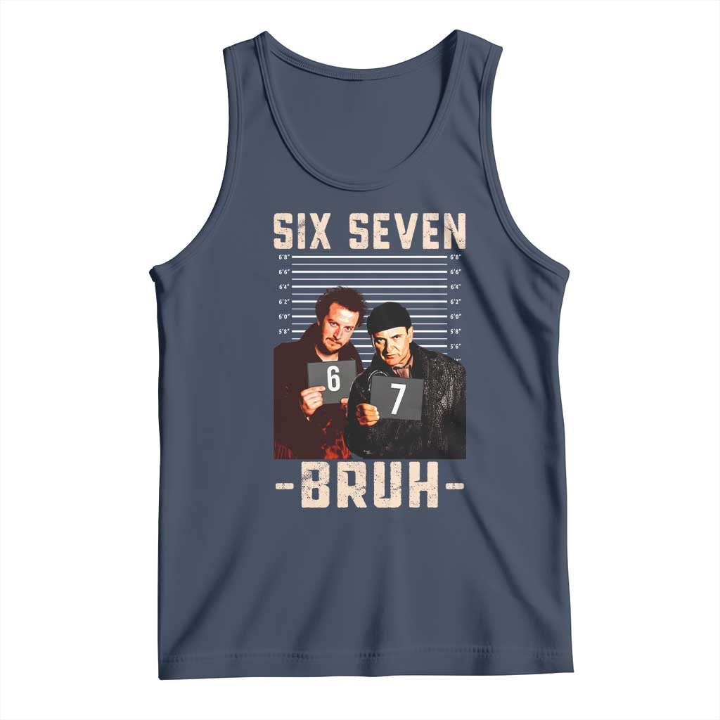 Funny 6 7 Meme Tank Top Retro Home Christmas Movie Alone TS10 Navy Print Your Wear